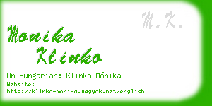monika klinko business card