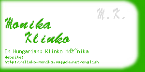 monika klinko business card